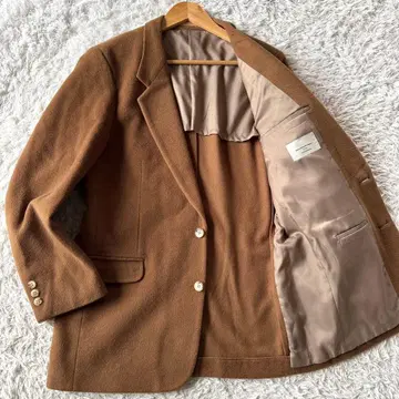 컨디션 최상 테일러드 자켓 캐시미어 태즈매니아 울 카멜 LL