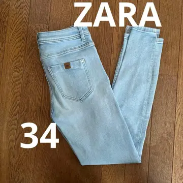 ZARA 라이트 블루 스키니 데님 하이웨스트