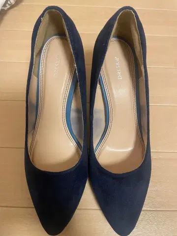 네이비 스웨이드 펌프스 35