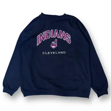 90s MLB INDIANS 자수 로고 맨투맨 XXL 구제 의류 빈티지