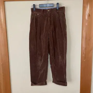 BEAMS 빔즈 2 플리츠 코듀로이 팬츠