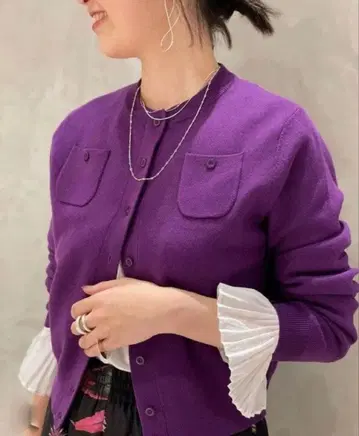 CABAN 코튼 캐시미어 크루넥 가디건 XS