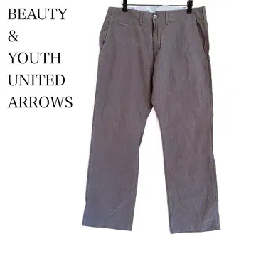 뷰티&유스 코튼 팬츠 (L) 면 100% 그레이 캐주얼