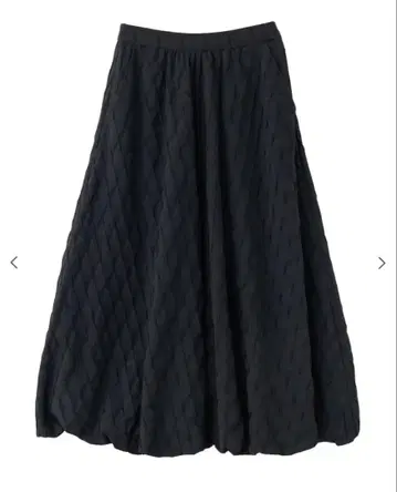 COCODEAL 자카드 벌룬 스커트 블랙