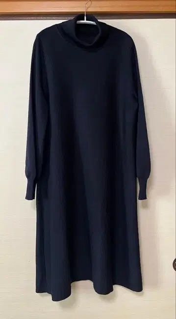 아나이 다크 네이비 니트 원피스 38 사이즈 긴팔