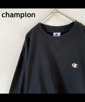 챔피언 블랙 크루넥 맨투맨 루즈핏 XL