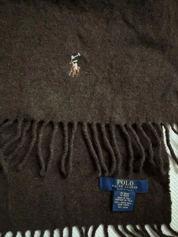 랄프 로렌 다크 브라운 울 머플러