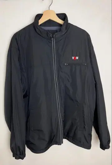 VAN JAC 밴쟈켓 로고 자수 안감 플리스 나일론 자켓