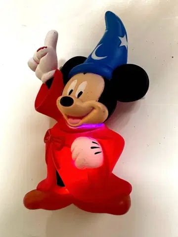 디즈니 미키 라이트 부착 키링/브로치