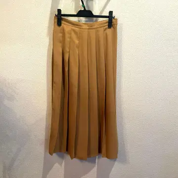 랄프 로렌 플리츠 스커트 베이지