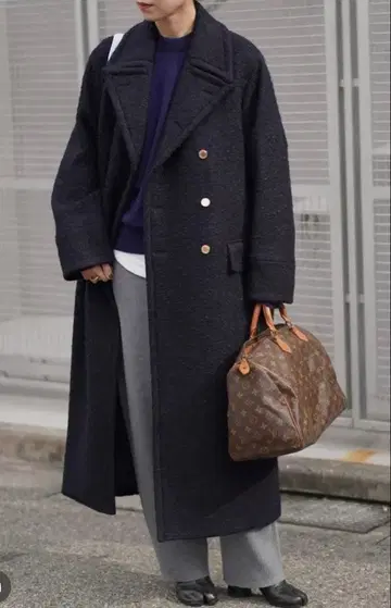 Couture'd adam 더블 브레스트 롱 코트