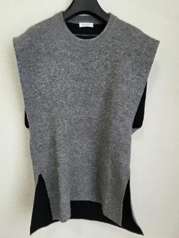 뷰티&유스 그레이 니트 베스트