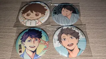 하이큐 오이카와 토오루 캔 배지 세트 극락탕 여름 축제