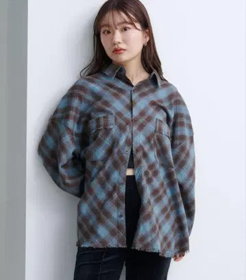 kastane  체크 셔츠 블루 M 사이즈