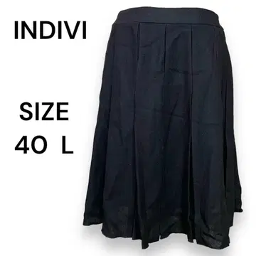 [ 새상품급 택 포함 ] INDIVI 인디비 박스 플리츠 스커트