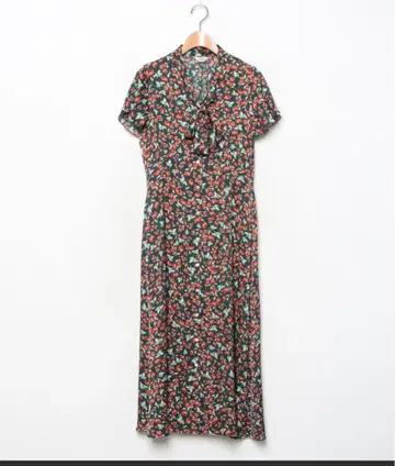 꽃무늬 반팔 셔츠 원피스 롱