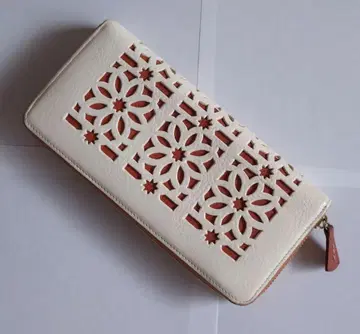 genten [ web 한정 컬러 ] 컷워크 라운드 장지갑