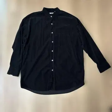 유니클로 블랙 코듀로이 셔츠 XL