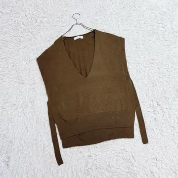 [누벨 드 파라디] 니트 베스트 (38) 울 혼방 브라운