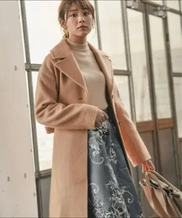 [ 새상품 ] 알파카 혼방 롱 코트