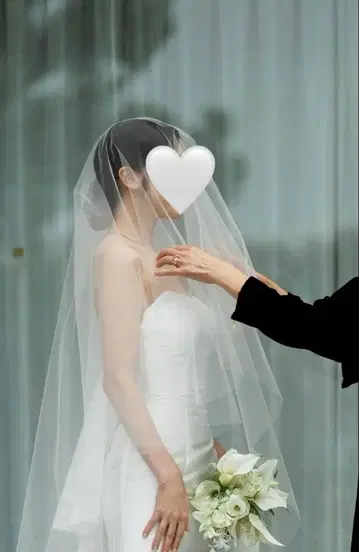 심플 웨딩 베일 화이트 200cm