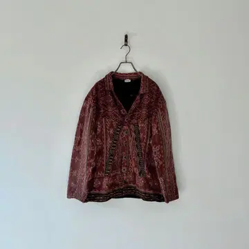 구제 네이티브 무늬 자켓 블루종 발리제 올 패턴 민족 패턴 에스닉 아시아