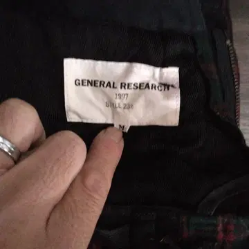 GENERAL RESEARCH 체크 무늬 워크 팬츠 M