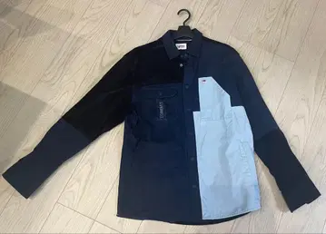 TOMMY JEANS 패치워크 디자인 긴팔 셔츠