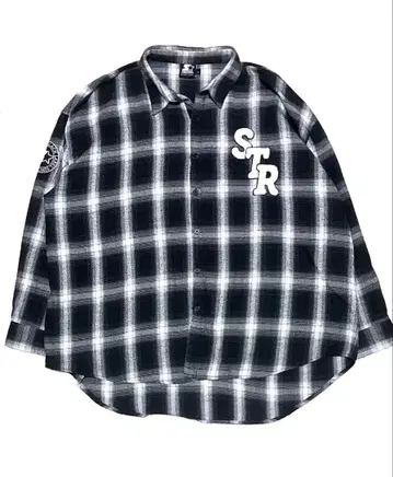 빅 STARTER BLACK LABEL 옴브레 체크 긴팔 셔츠