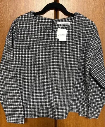 MELROSE 멜로즈 체크 무늬 긴팔 상의