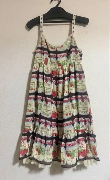 에밀리 템플 잼 항아리 패턴 원피스