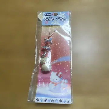 헬로키티 스트랩 눈 속 디자인