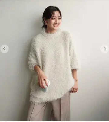 COCODEAL 라메 컬 페더 2WAY 니트 가디건