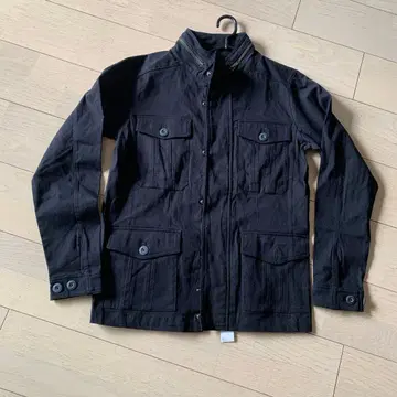 블랙 밀리터리 스타일 자켓