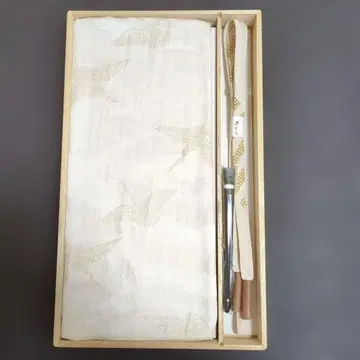 예복용 화이트 오비 장식 천, 허리띠, 부채 세트 전통 예복 기모노용