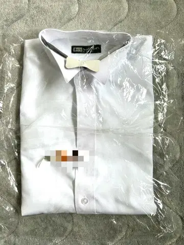 윙카라 셔츠 긴팔 남성용 화이트 K-2 (싱글 커프스)