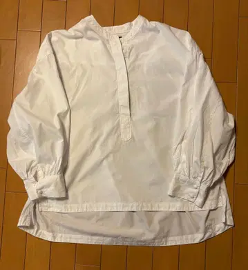 SINME 화이트 볼륨 긴팔 셔츠