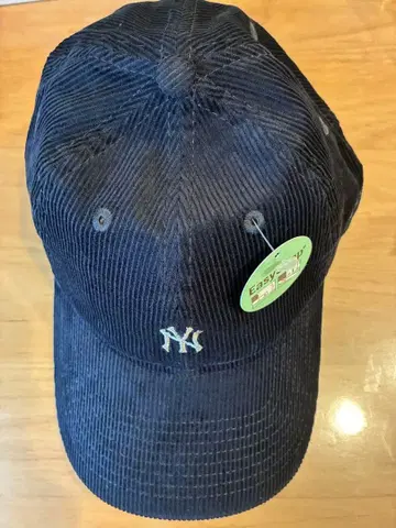 NY 로고 자수 네이비 캡
