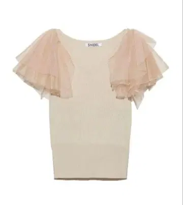 SNIDEL 프릴 니트 베이지 원사이즈