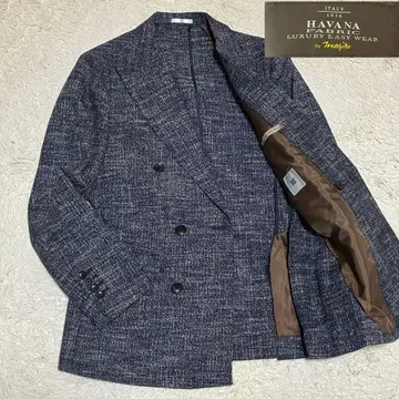SUITSELECT marzotto HAVANA 트위드 더블 자켓