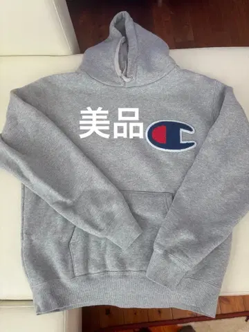 Champion 그레이 후드 부착 후드티