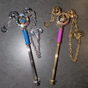 디즈니씨 키링 백 체인 참 10주년 금은 세트