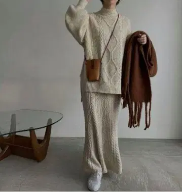 willfully 아이보리 니트 셋업