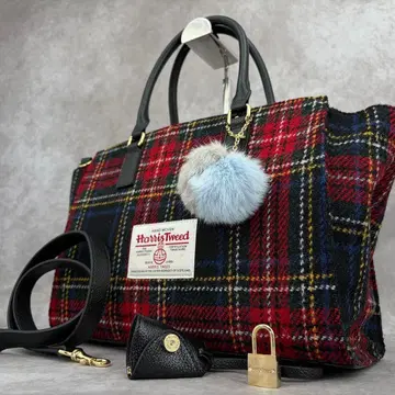 [ 새상품급 ] 사만다 타바사 x 해리스 트위드 콜라보 2WAY 토트백