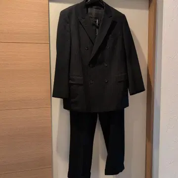 블랙 포멀 더블 브레스트 수트