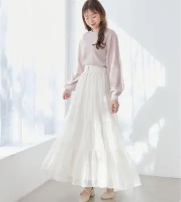 MAJESTIC LEGON 시어 볼륨 캉캉 스커트