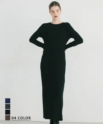 미사용 새상품 BASEMENTonline 맥시 원피스 블랙 긴 길이 M