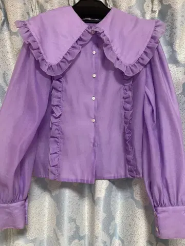 허니미허니 빅카라 블라우스 라벤더