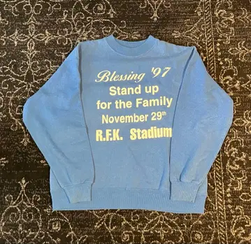 구제 맨투맨 Hanes 파랑 짧은 기장