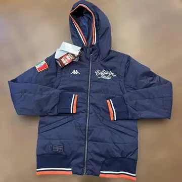 Kappa 후드 부착 패딩 자켓 네이비 베스트 2웨이